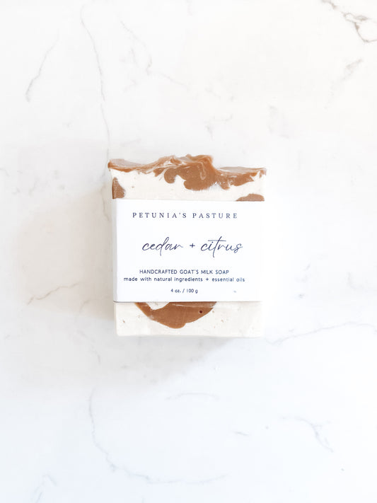 Cedar + Citrus Goat Milk Soap Bar